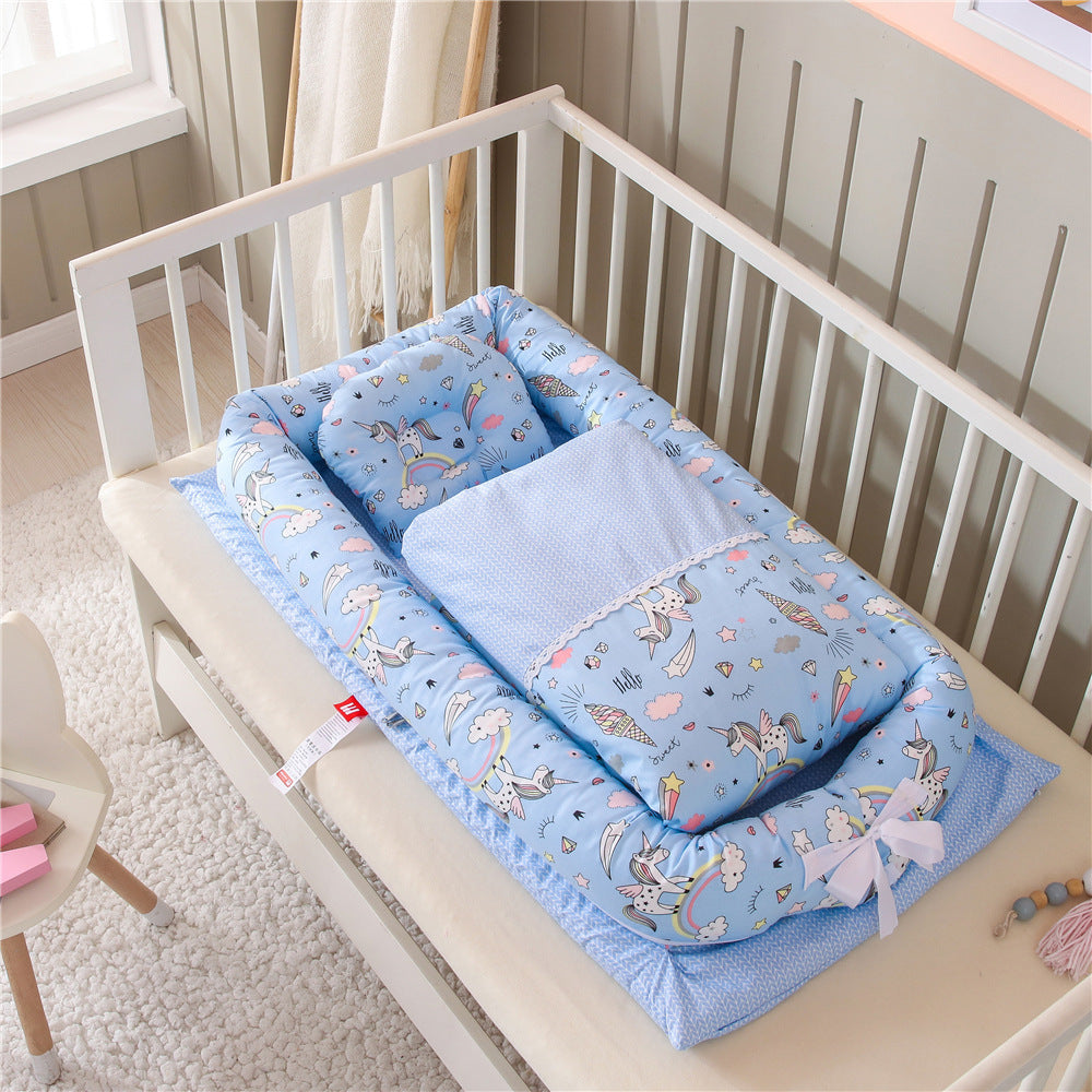 Portable Foldable Baby Crib & Mattress Set