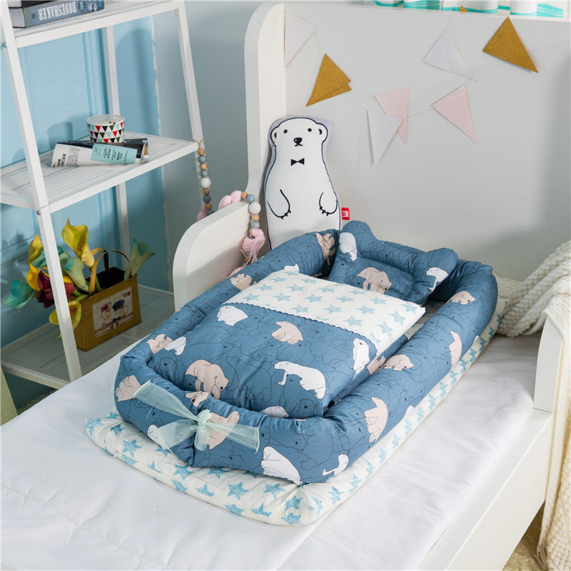 Portable Foldable Baby Crib & Mattress Set