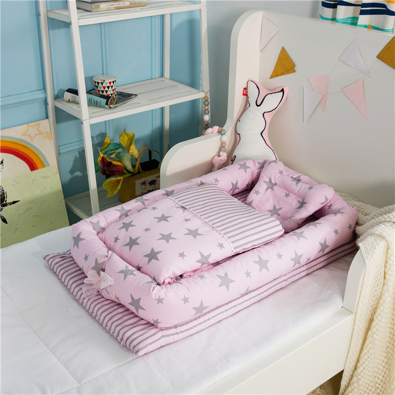 Portable Foldable Baby Crib & Mattress Set