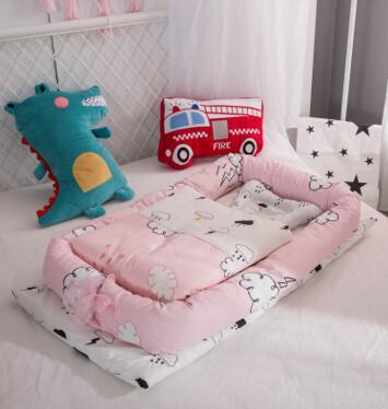 Portable Foldable Baby Crib & Mattress Set