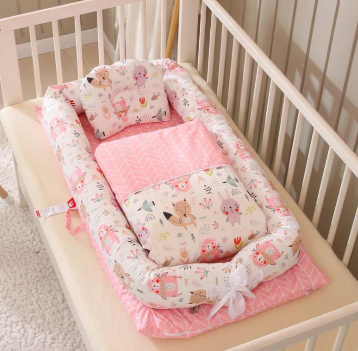 Portable Foldable Baby Crib & Mattress Set