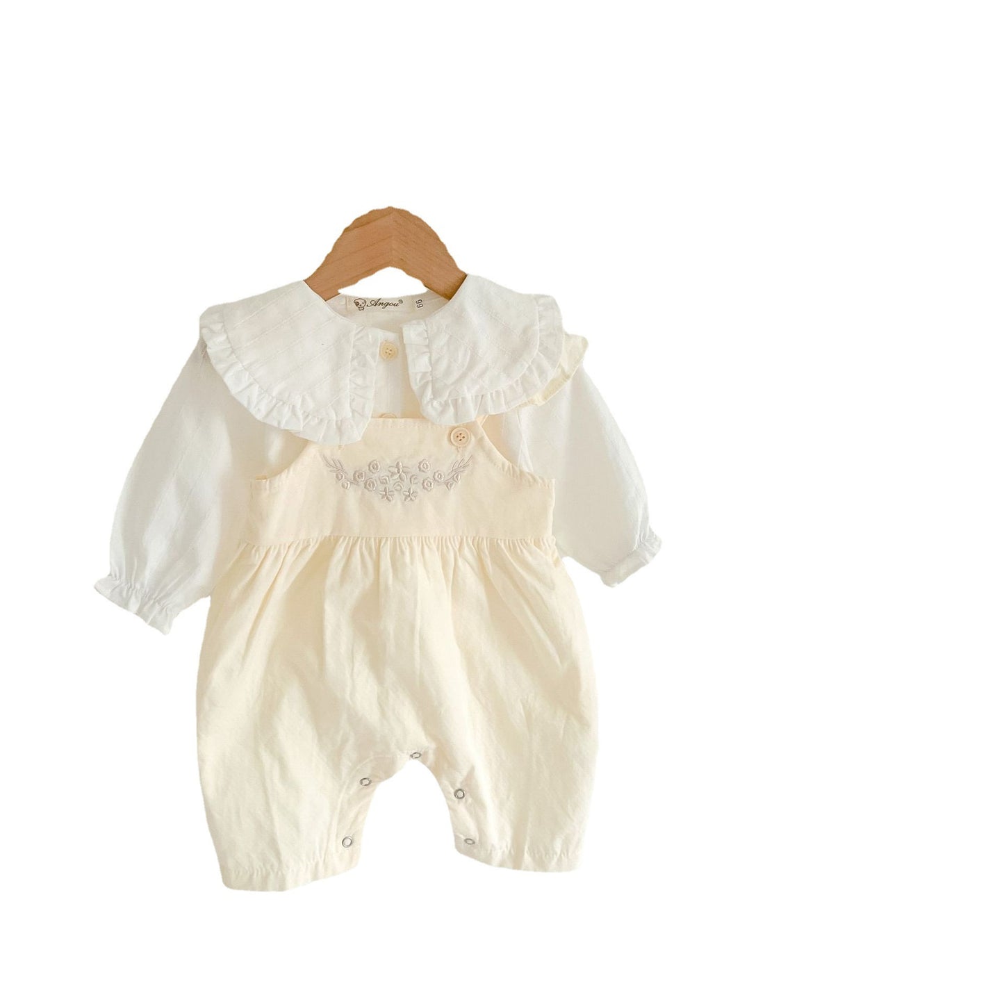 Baby Girl Cotton Suspender Romper
