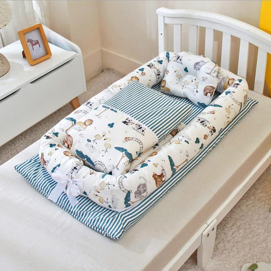 Portable Foldable Baby Crib & Mattress Set