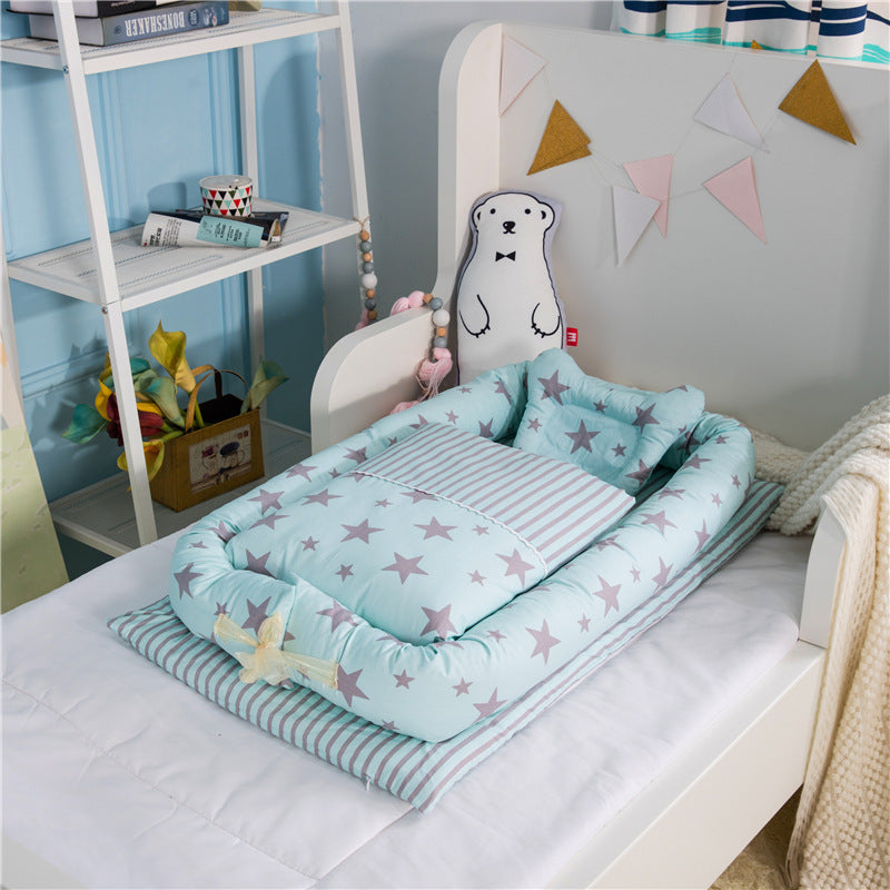 Portable Foldable Baby Crib & Mattress Set