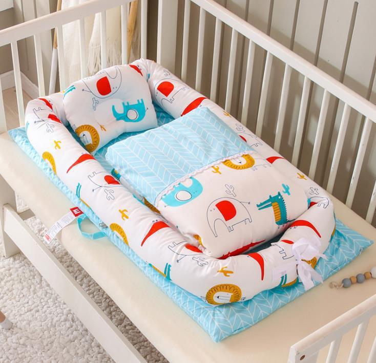 Portable Foldable Baby Crib & Mattress Set