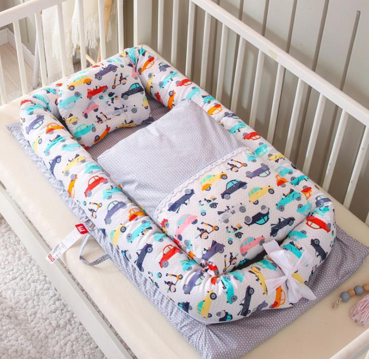 Portable Foldable Baby Crib & Mattress Set