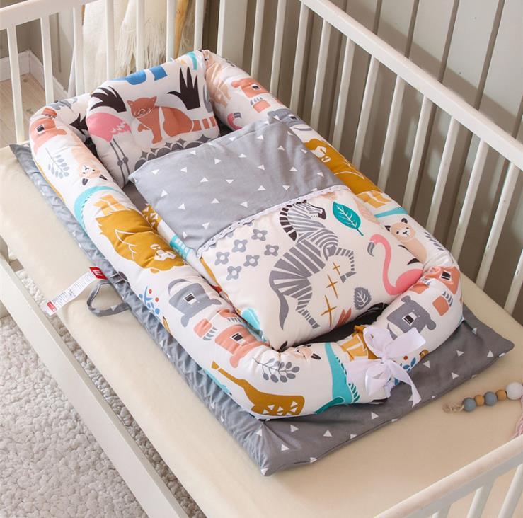 Portable Foldable Baby Crib & Mattress Set