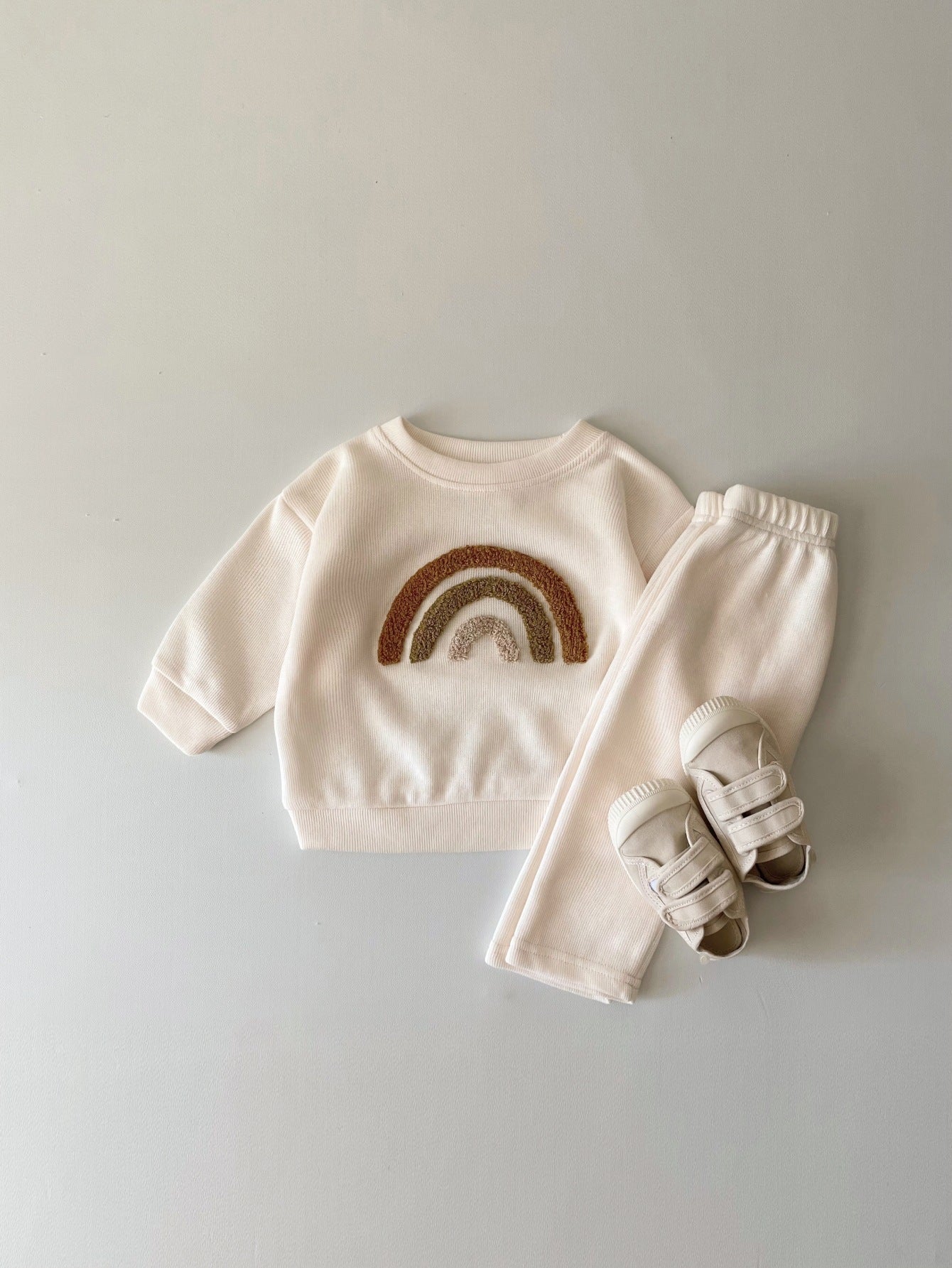 Alphabet Embroidery Baby Two-Piece Set (Blouse & Pants)
