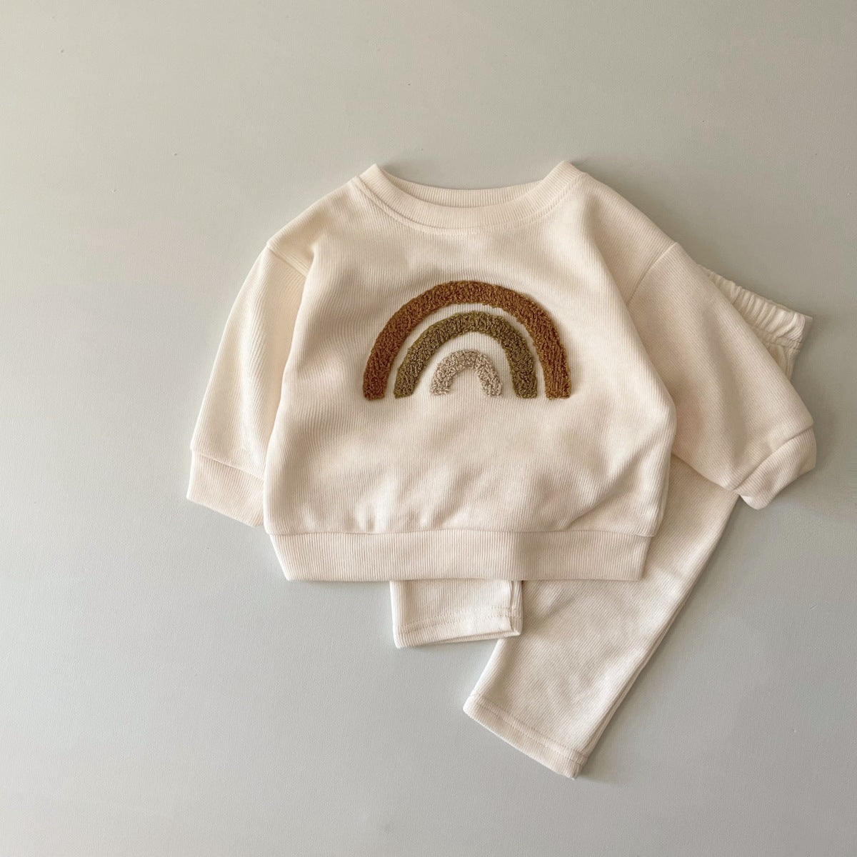 Alphabet Embroidery Baby Two-Piece Set (Blouse & Pants)