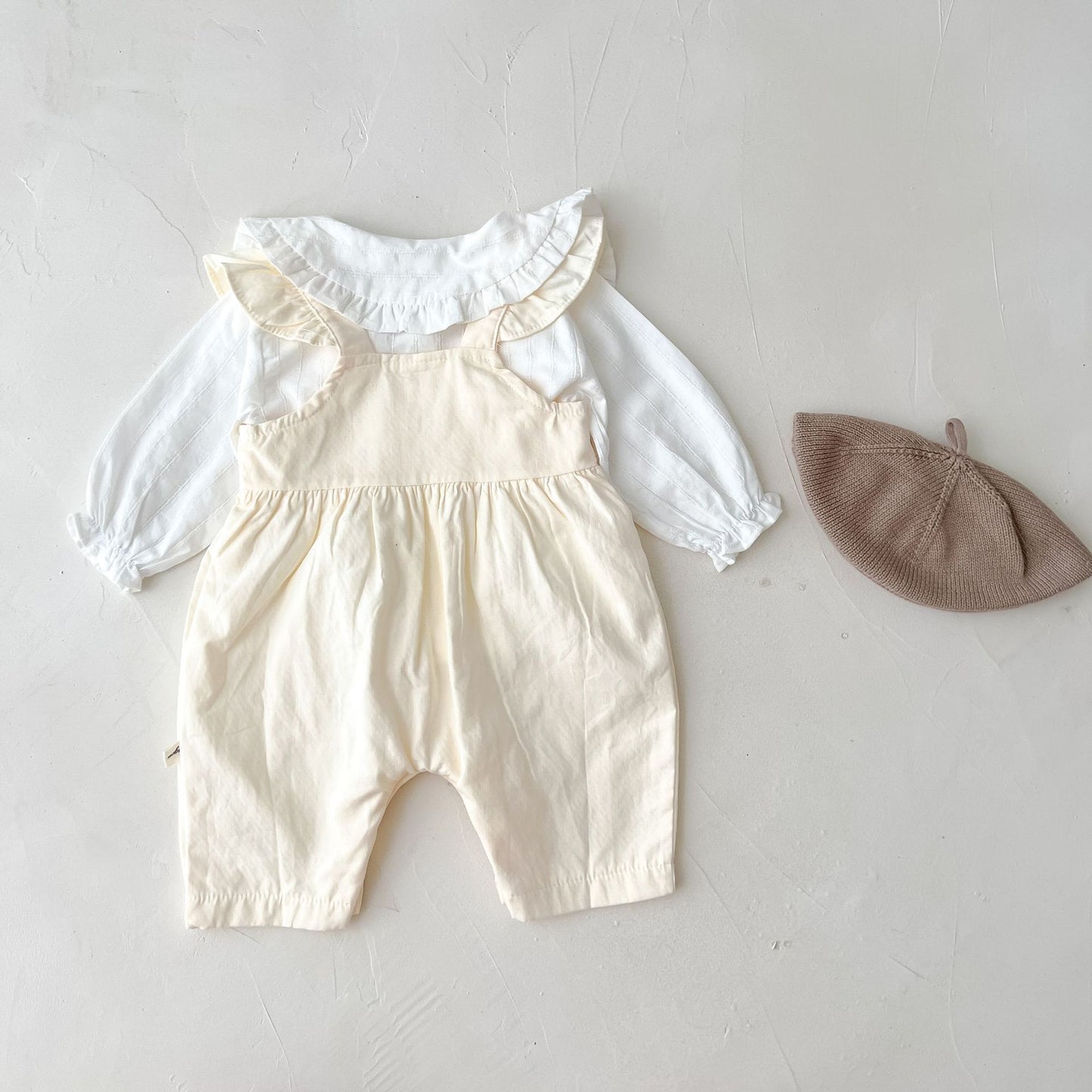 Baby Girl Cotton Suspender Romper